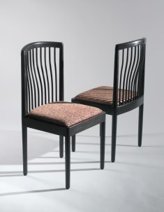 1305r102 James Kellogg, Breakfast Alcove Chair, black finish 36x18x19in.