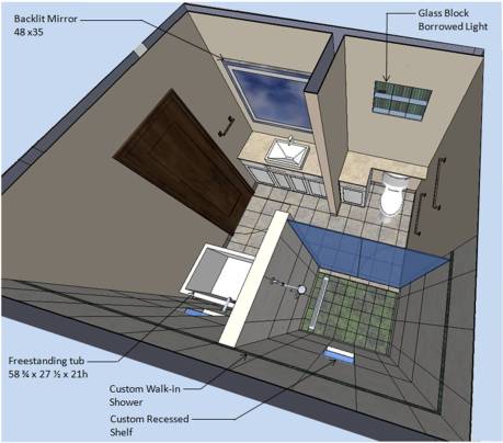 Mira - Bathroom 3D View