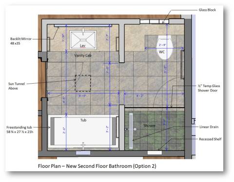 Mira - Bathroom Plan Option 2